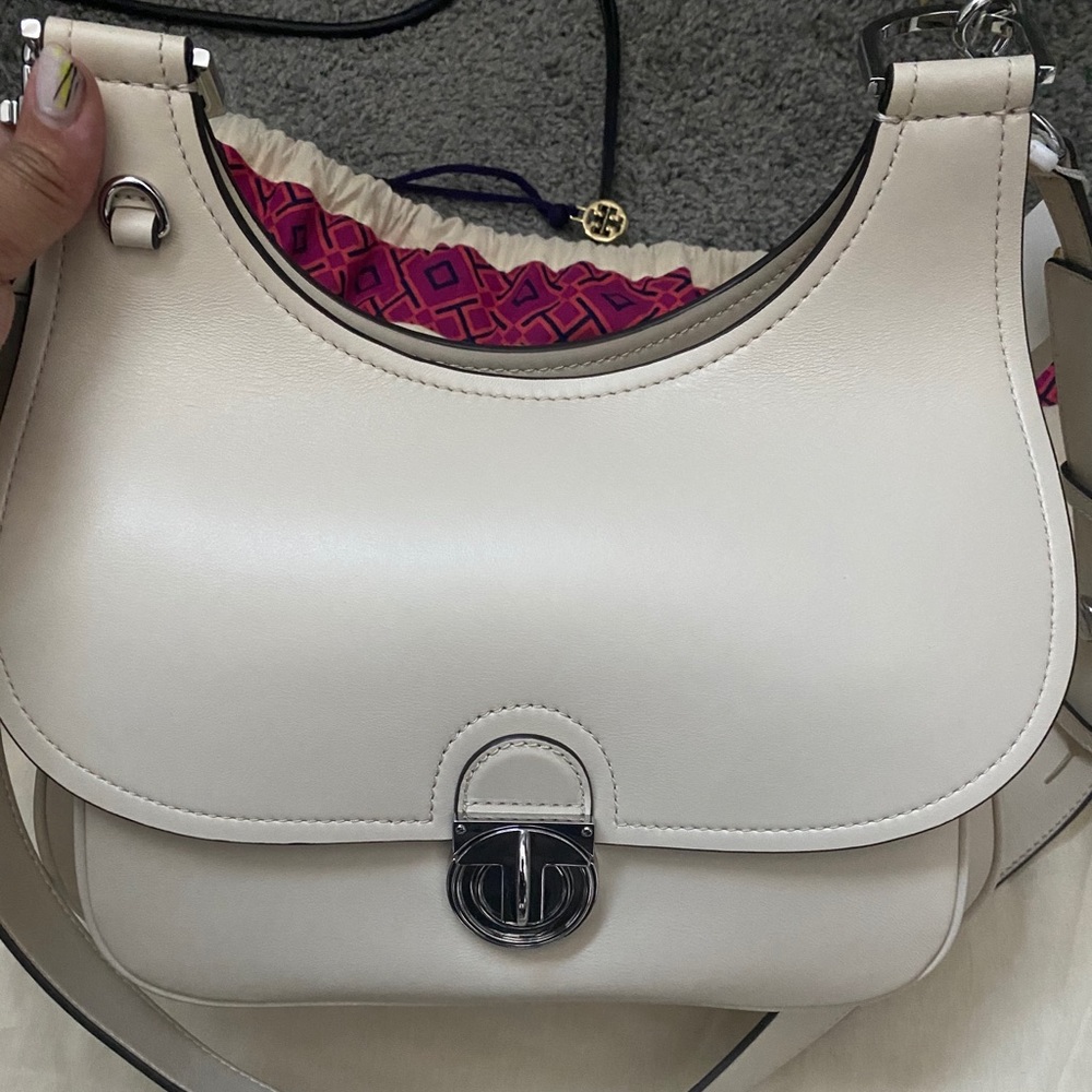 Tory Burch James Leather Saddle Bag